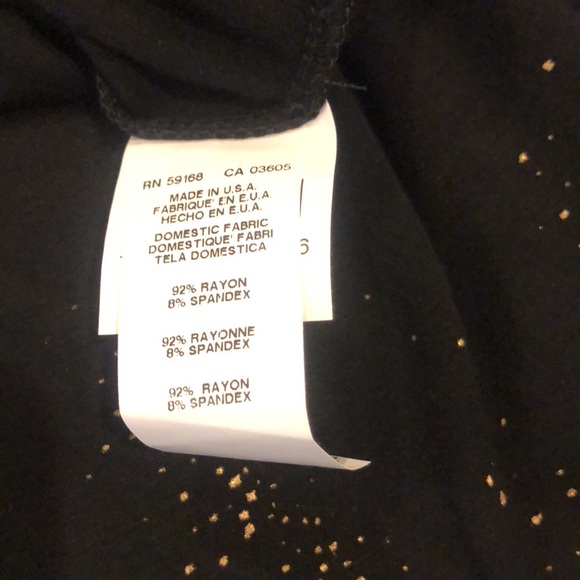 Karen Kane Womens XL New Long Sleeved Black and Gold Top. With tags. Never worn - Picture 5 of 6